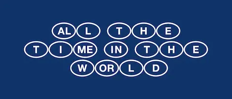 reads 'all the time in the world'